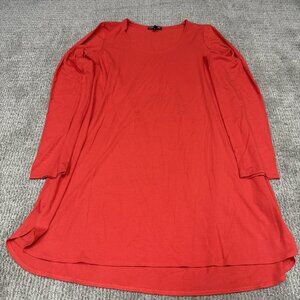 Eileen Fisher Dress Red Long Sleeve Women’s Size Medium